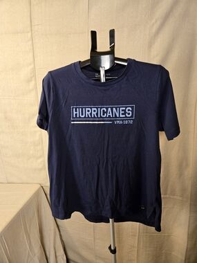 Under Armour Hurricanes Graphic T-Shirt Womens XL Navy Blue